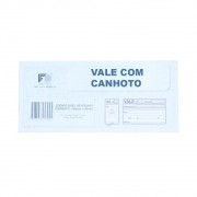 Vale Com Canhoto - 14,5x6,5cm - Com 50 Folhas (20unidades) (Pacote Total 1.000 folhas)