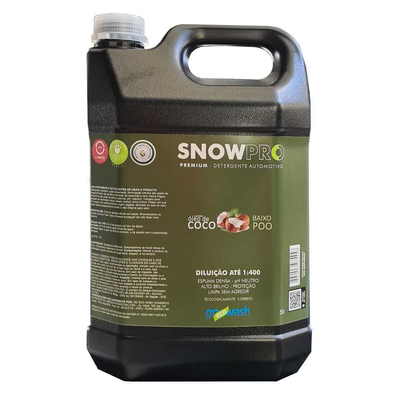 SNOWPRO Shampoo Automotivo com óleo de coco 5lt (Go Eco Wash) - Loja Go Eco Wash 