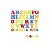 Alfabeto Letras E Números Magnéticos Brinquedo De Plástico