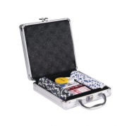 Professional Casino Size Poker Chip Game Set 100 Pcs 2x Card Deck, Dice, Incz