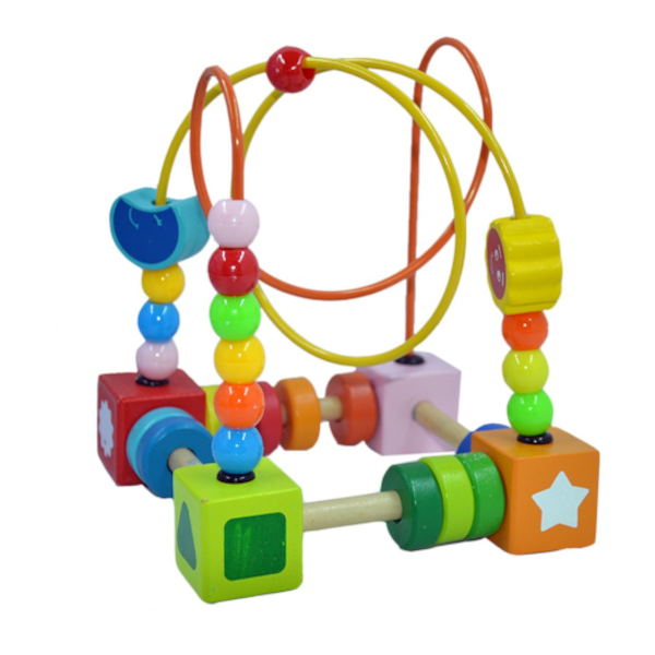Labirinto Brinquedo De Madeira Bebê Matemática Contando Círculos Bead Maze