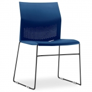 Cadeira Connect Azul com base Preta