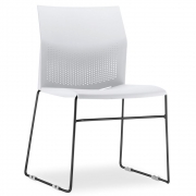 Cadeira Connect Branco com base Preta