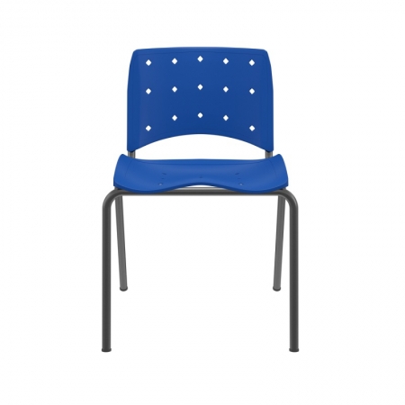 Cadeira Secretaria Ergoplax Slim Fixa Azul