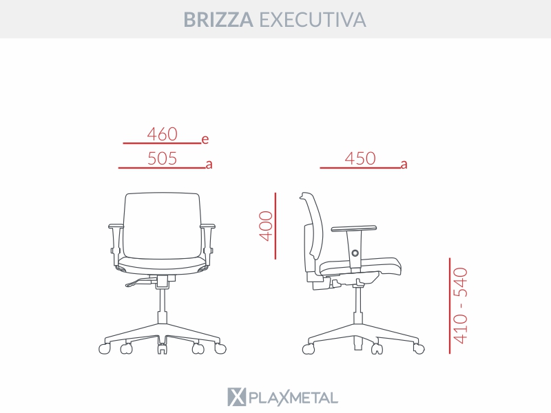 Cadeira Brizza Executiva Back System Preta