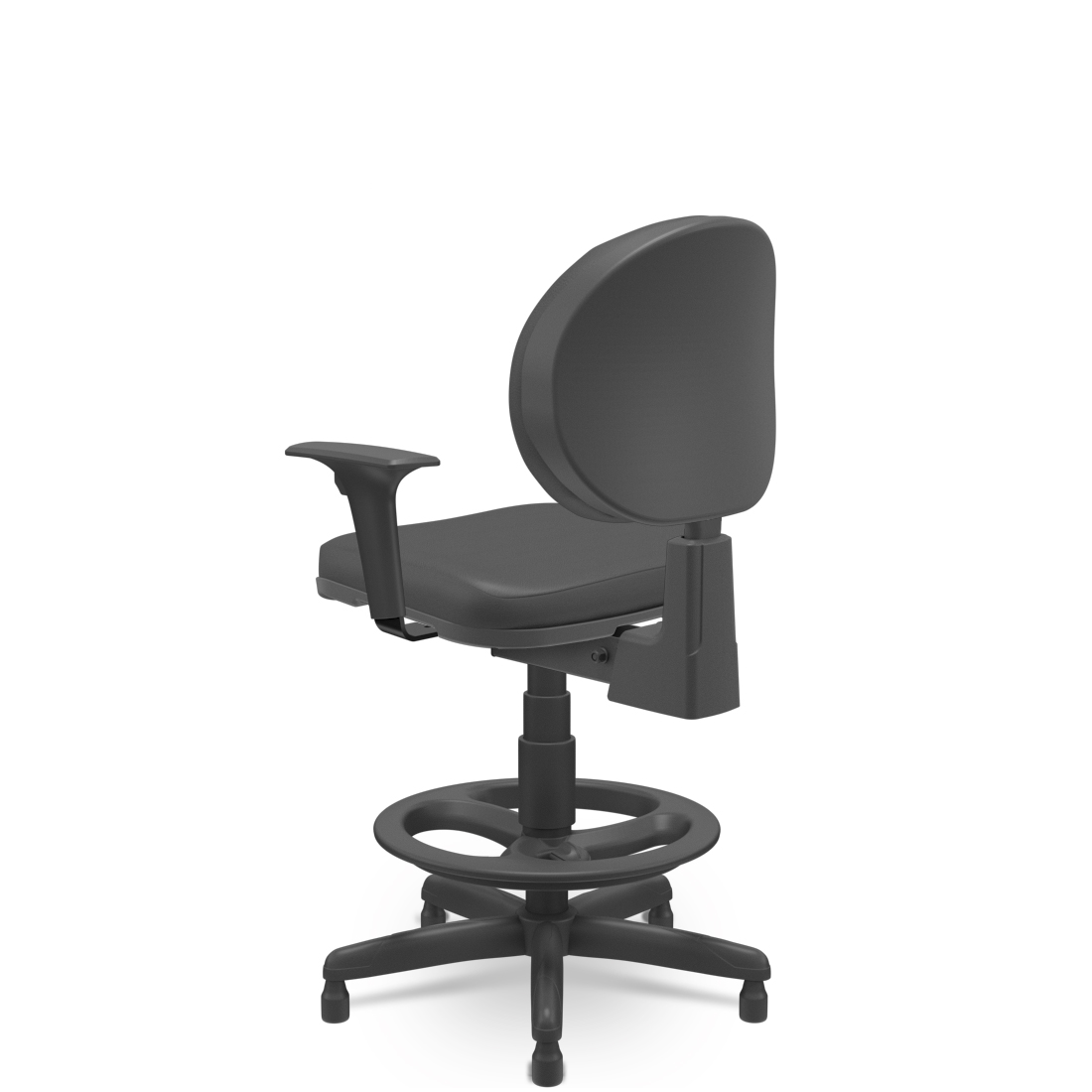 Cadeira Caixa Executiva Operativa Plus Back System com Braço Corino Preto