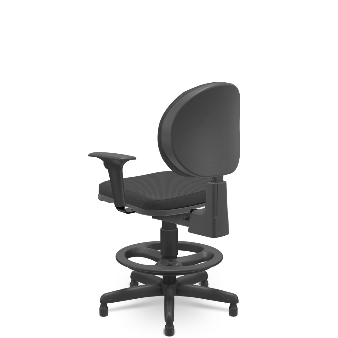 Cadeira Caixa Executiva Operativa Plus Back System com Braço Tecido Preto