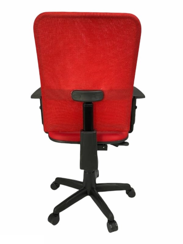 Cadeira Gerente Jupter Tela Back System com Braço Regulável Vermelha