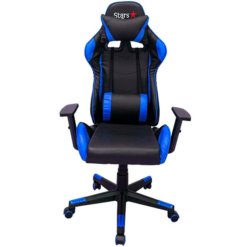 Cadeira Presidente Giratória Star Gamer Azul/Preto