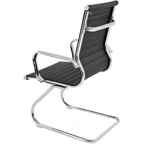 Kit 2 Cadeiras Fixa Diretor Charles Eames Preta