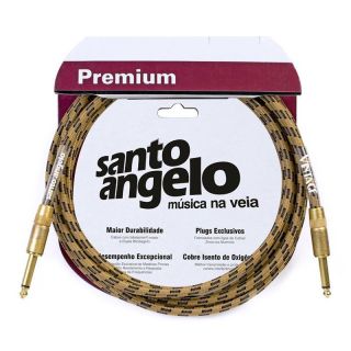 Cabo Santo Angelo 12572 Vintage 15ft 4,57m Tecido Textil P10 P/Instrumento Metal