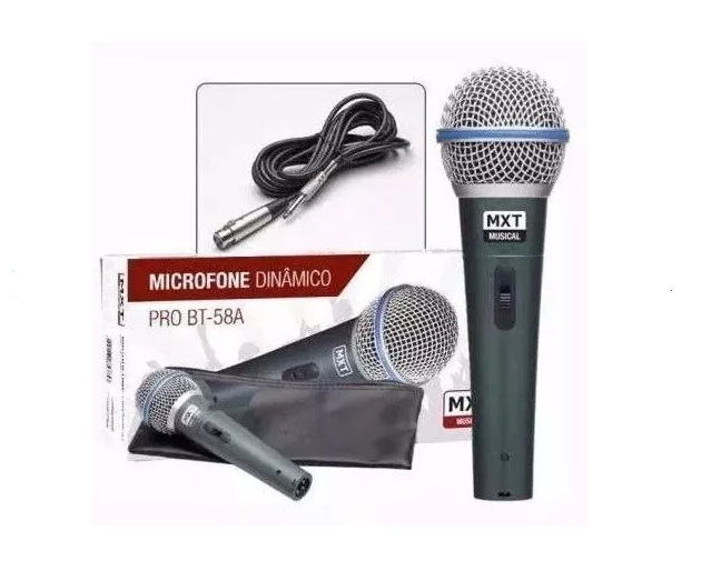 Microfone Mxt Pro BTM58A C/1Peça 541107 C/Cabo