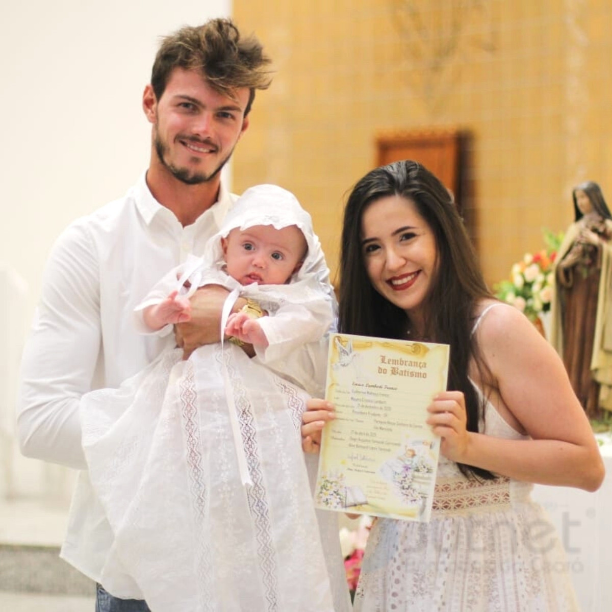 Mandrião para Batismo Manga Longa em Renda Paraíba  - Bordados do Ceará - Jutnet
