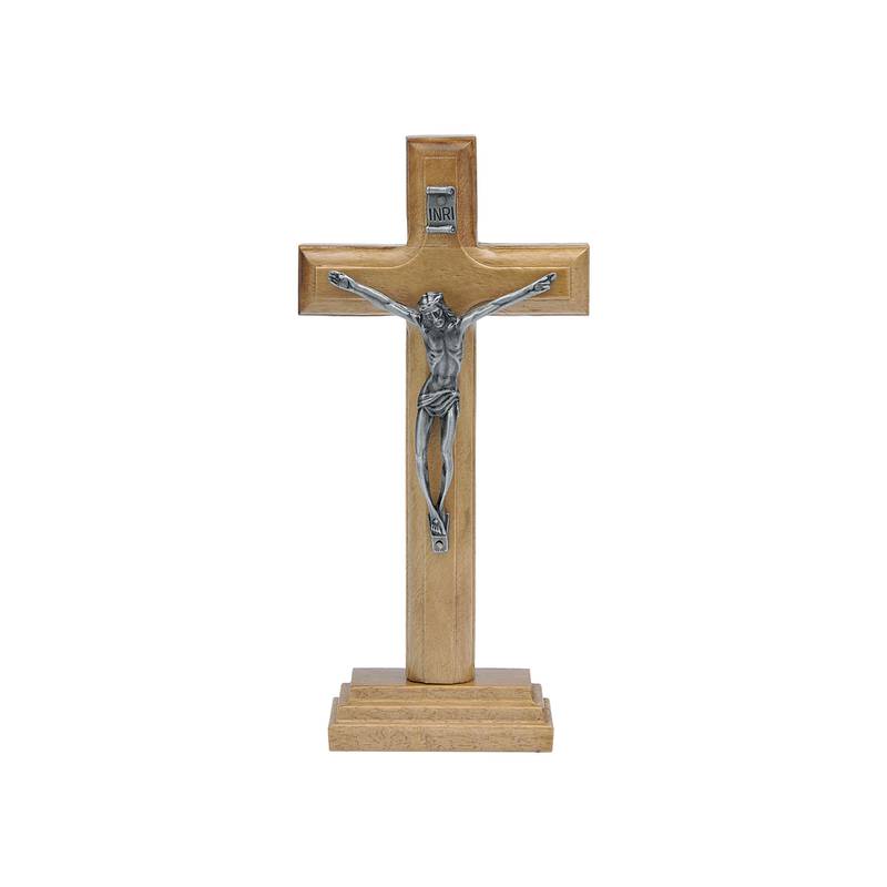 Crucifixo de Mesa e Parede - Onix - 17cm
