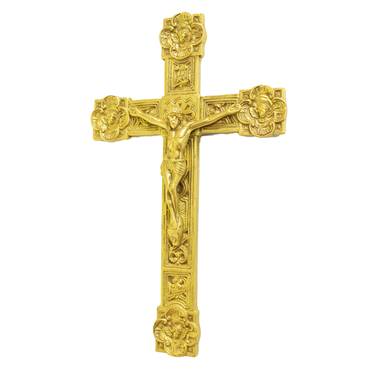 Crucifixo Estilizado C/ Anjos nas Pontas 26cm
