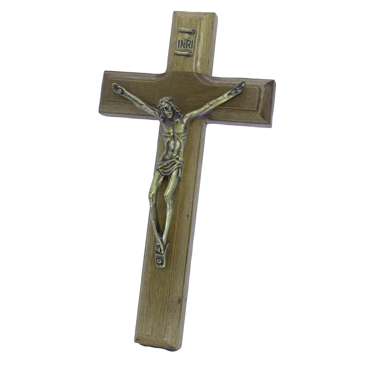 Crucifixo Madeira de Parede - 17cm OV