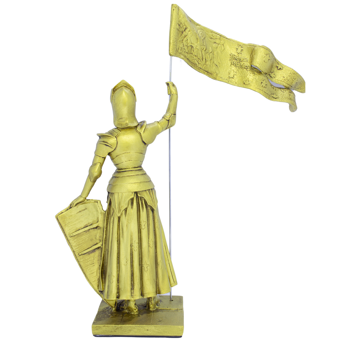 Imagem Escultura Santa Joana D'Arc  20cm C/Bandeira