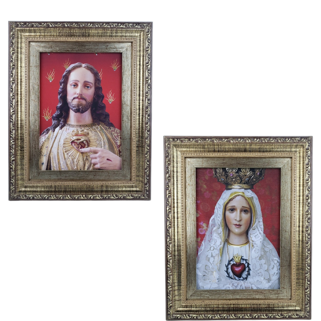 Quadro Sagrados Corações de Jesus e Maria (2 quadros)