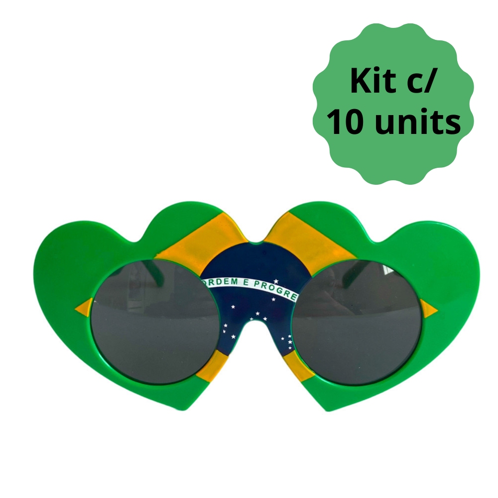 10 Óculos Do Brasil Copa Do Mundo Bandeira Verde Amarelo