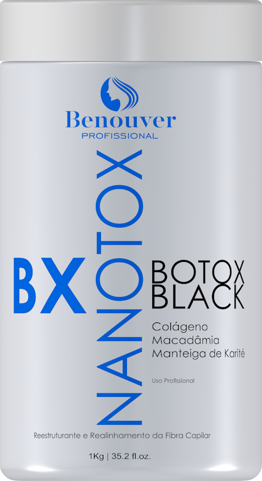 BX Nanotox Black C/ Ativo Benouver Profissional 1KG  - Benouver Profissional