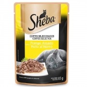 Alimento úmido Sheba Cortes Selecionados Frango Assado para Gatos Adultos - Mars (85g)