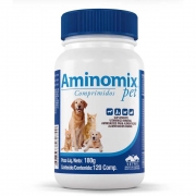 Aminomix Pet Suplemento Mineral vitamínico aminoácido para alimentação animal (120 comprimidos) - Vetnil