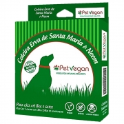 Coleira Repelente Natural Erva de Santa Maria e Neem para Cães até 8kg e Gatos (58cm) Pet Vegan