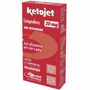 Ketojet 20 mg - Anti-inflamatório para Cães e Gatos à base de Cetoprofeno - Agener (10 comprimidos palatáveis)