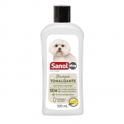 Shampoo Tonalizante Pelos Claros Sanol Dog para Cães e Gatos (500 ml) - Total Química