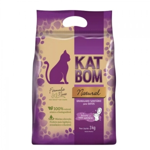 Kat Bom Natural Granulado Sanitário para Gatos - FVO (3kg)