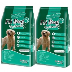 Kit Com 2 Rações Fri Dog Vegetariana Para Cães Adultos (2kg)