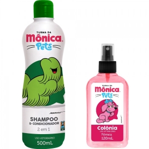 Shampoo e Condicionador 2 em 1 Turma da Mônica Pets para Cães e Gatos (500 ml) - Total Química Apresentação:Shampoo e Co