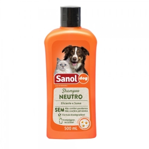 Shampoo Neutro Sanol Dog para Cães e Gatos (500 ml) - Total Química