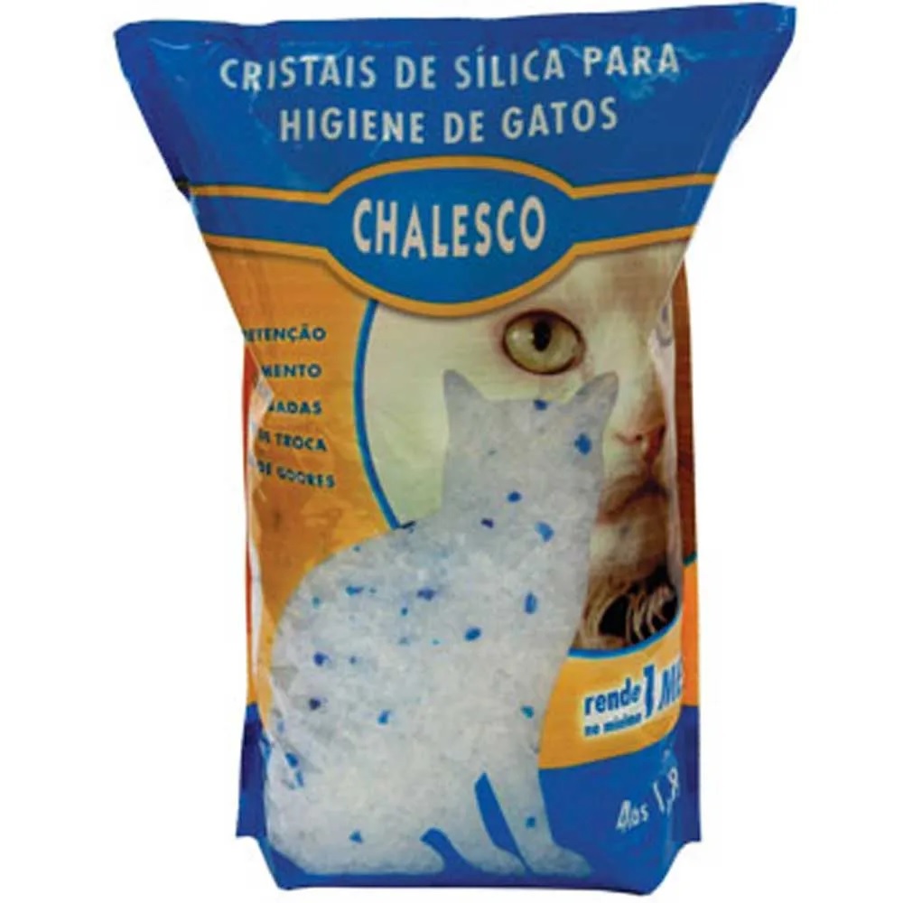 Cristais de Sílica Sanitária para Gatos (1,8kg) - Chalesco