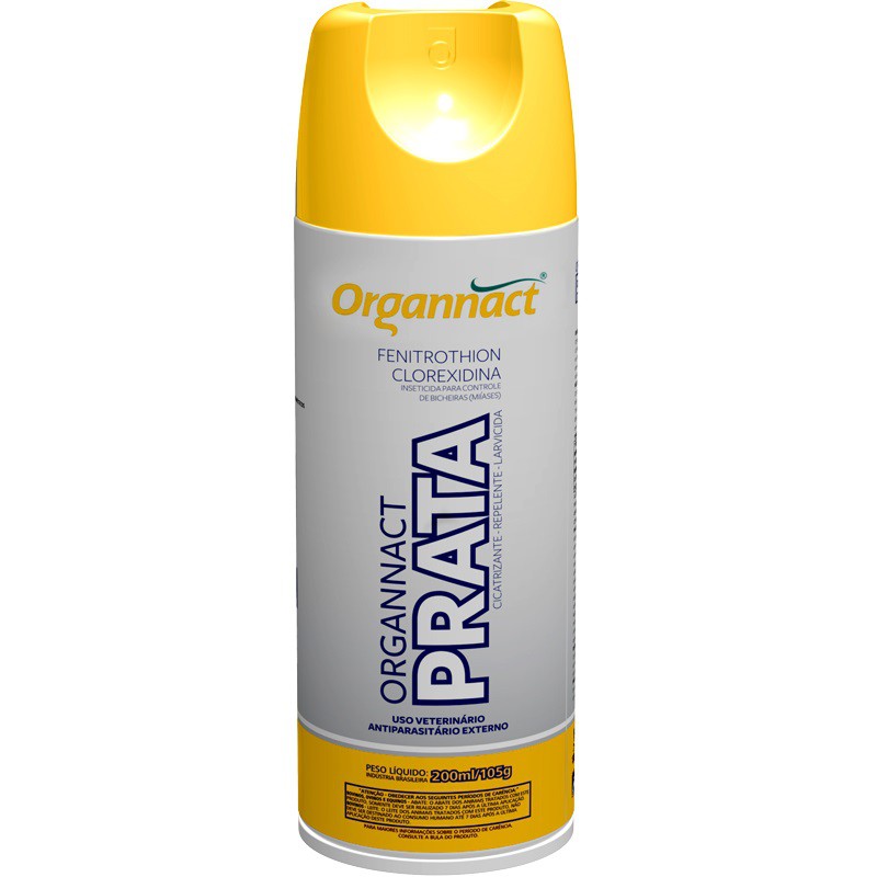 Organnact Prata - Cicatrizante, Repelente e Larvicida (200 ml) - Organnact