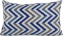 Capa almofada LYON Veludo estampado chevron azul 30x50cm