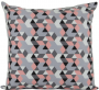 Capa almofada LYON Veludo estampado Triângulos rosa 50x50cm