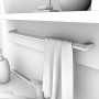 Gabinete Para Banheiro Lírio 59 Cm Com  Espelho De Banheiro MGM Móveis Branco/Preto