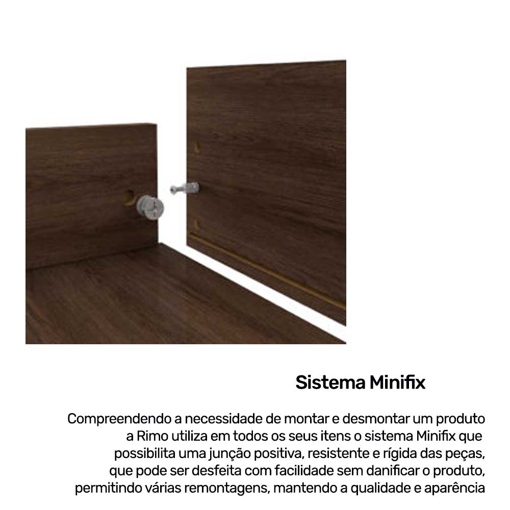 Modulo 2 Portas Cabideiro Duplo Setiba Rimo Freijo/Off white