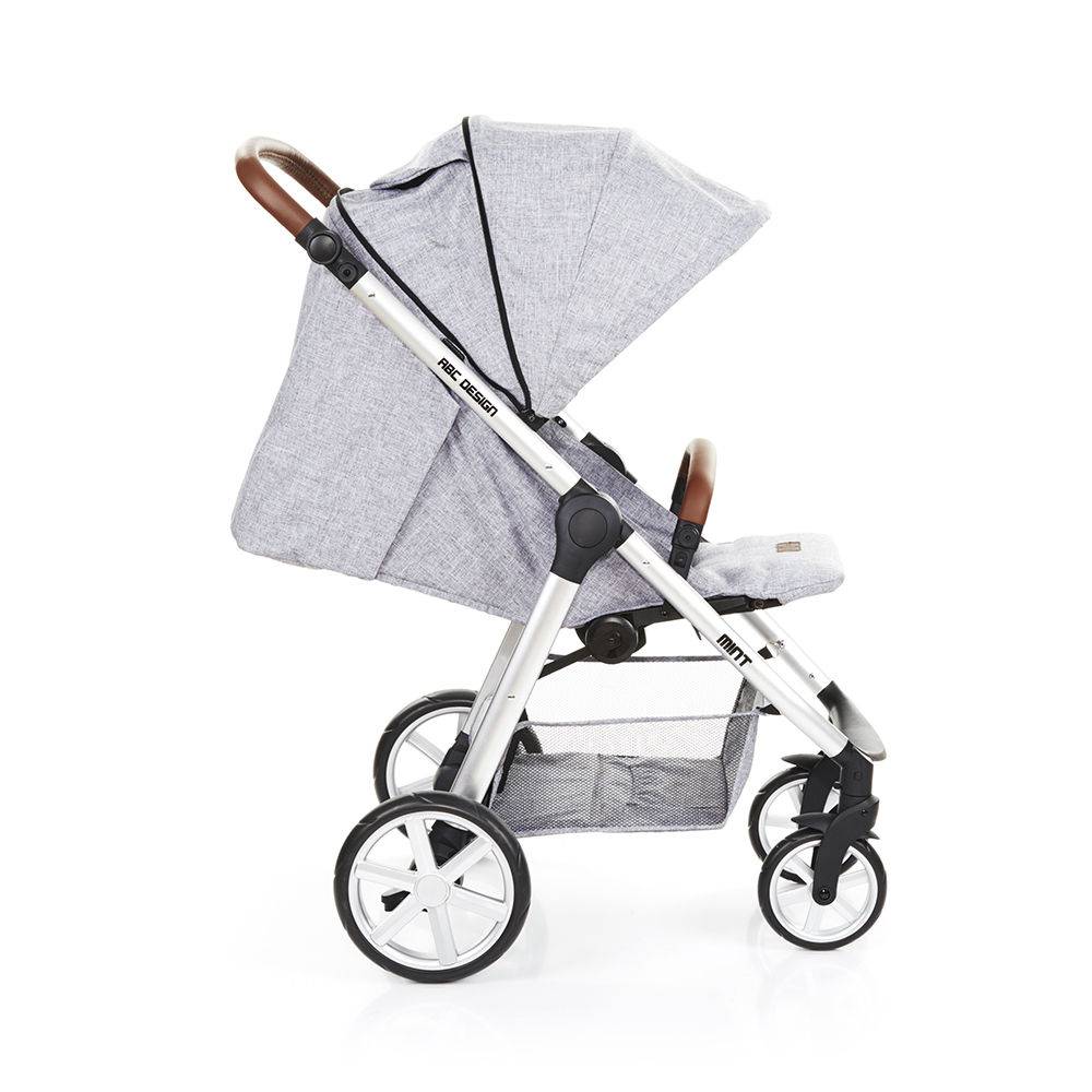 Carrinho Mint Com Bebê Conforto Risus Graphite Gray (Cinza Claro) - Abc Design