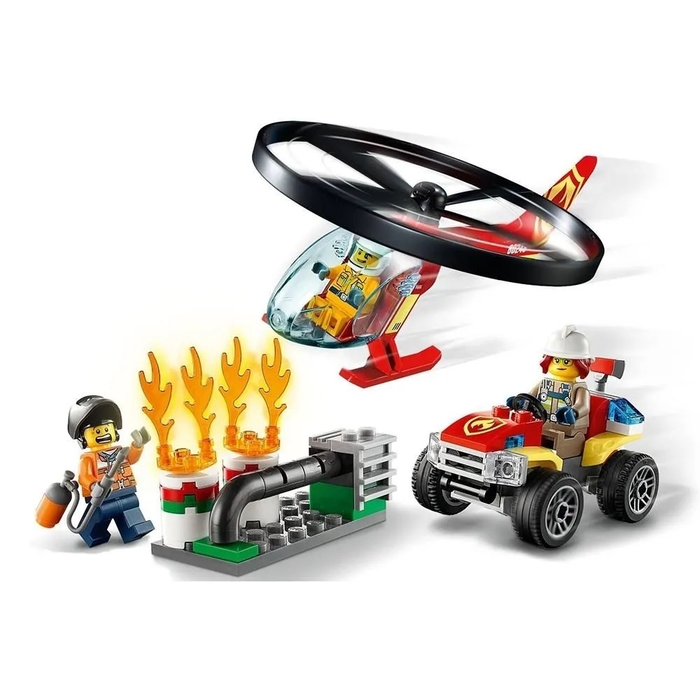Lego Combate Ao Fogo Com Helicoptero (60248) - Lego