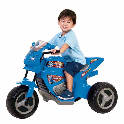 Moto Elétrica Infantil Max Turbo Azul 6V - Magic Toys