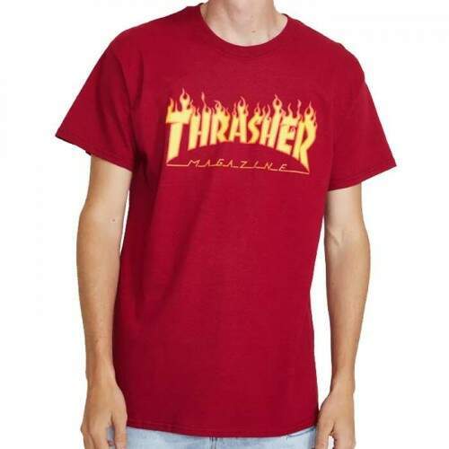 Camiseta Thrasher Flame Logo Vinho - 1013020002