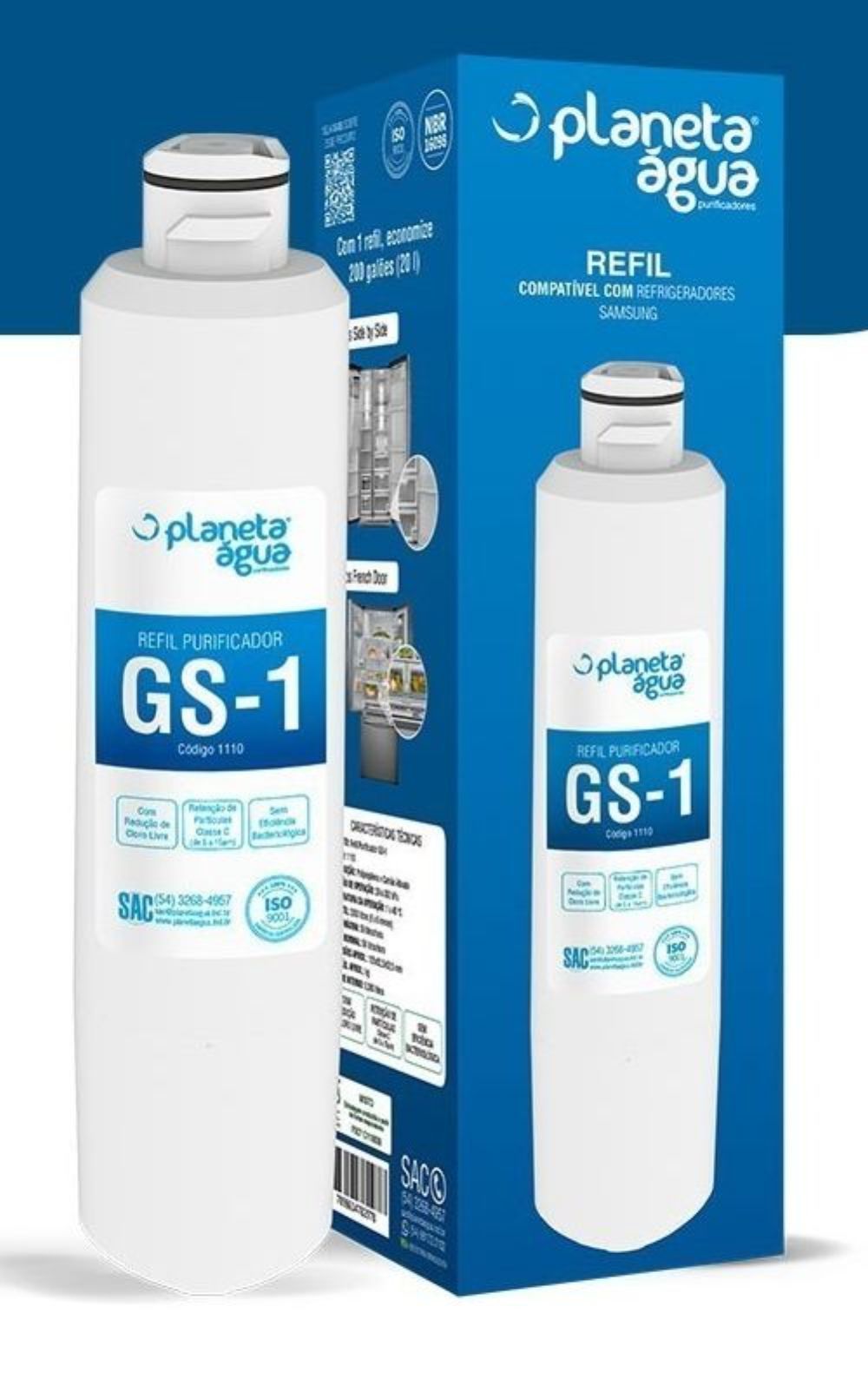 Refil GS-1 para Geladeira Samsung - Planeta Água 