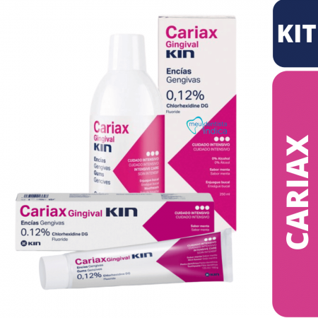 KIT Cariax Gingival | Creme Dental 90g + Enxaguatório 250 ml | KIN
