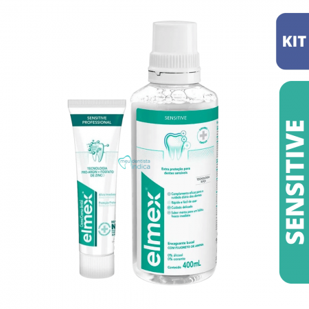Kit Elmex Sensitive | Enxaguatório + Creme dental
