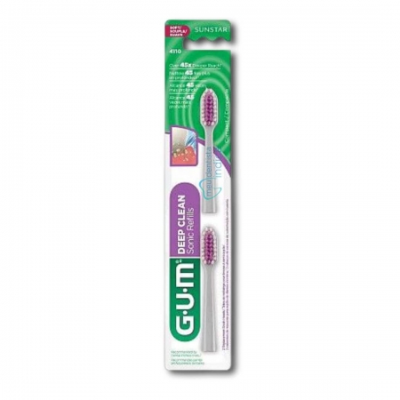 Refil Escova Dental Sonic Deep Clean | GUM® | Vibração Sônica | 2 Refis
