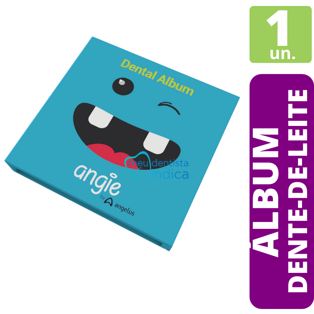 Angie - Estojo + Album para dente-de-leite - AZUL