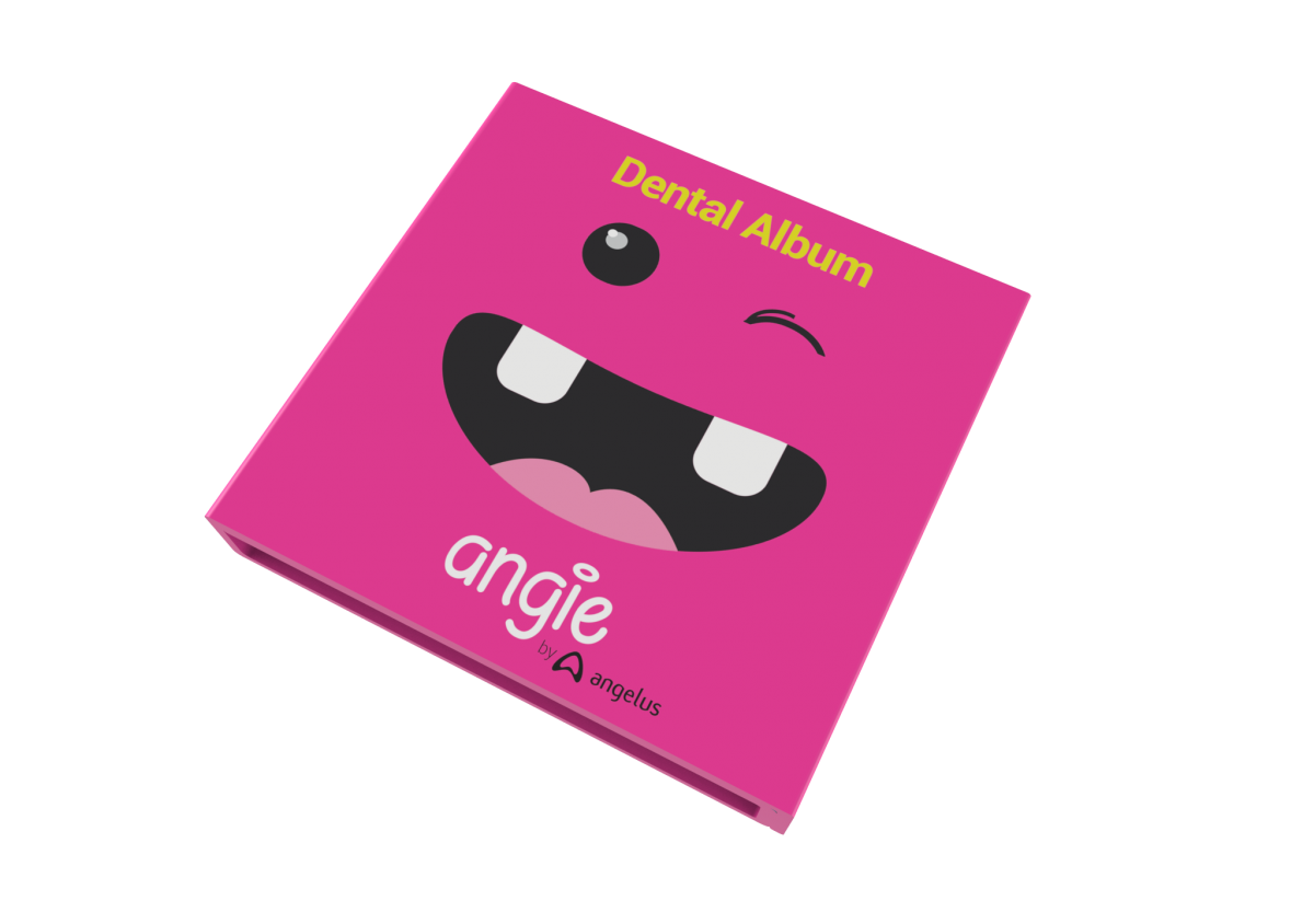 Angie - Album e estojo para dente-de-leite - ROSA