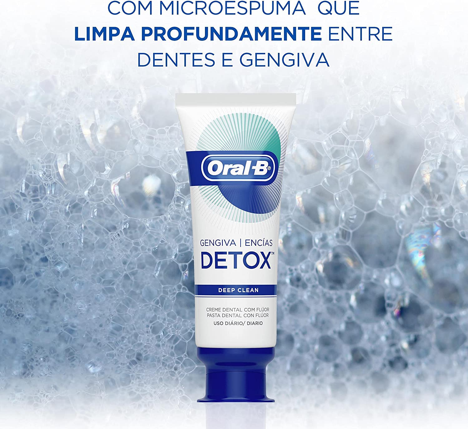 Creme Dental Detox Deep Clean | Oral-B | 102g | Limpeza Profunda
